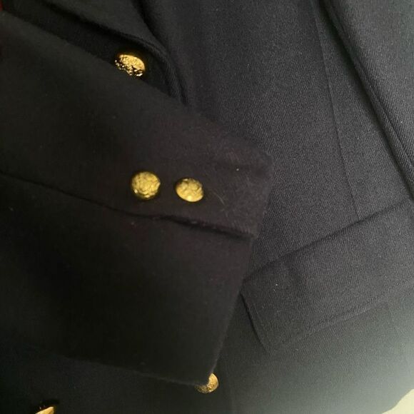 Vintage JAEGER Wool Double Breasted Blazer in Navy Blue - Picture 7 of 11